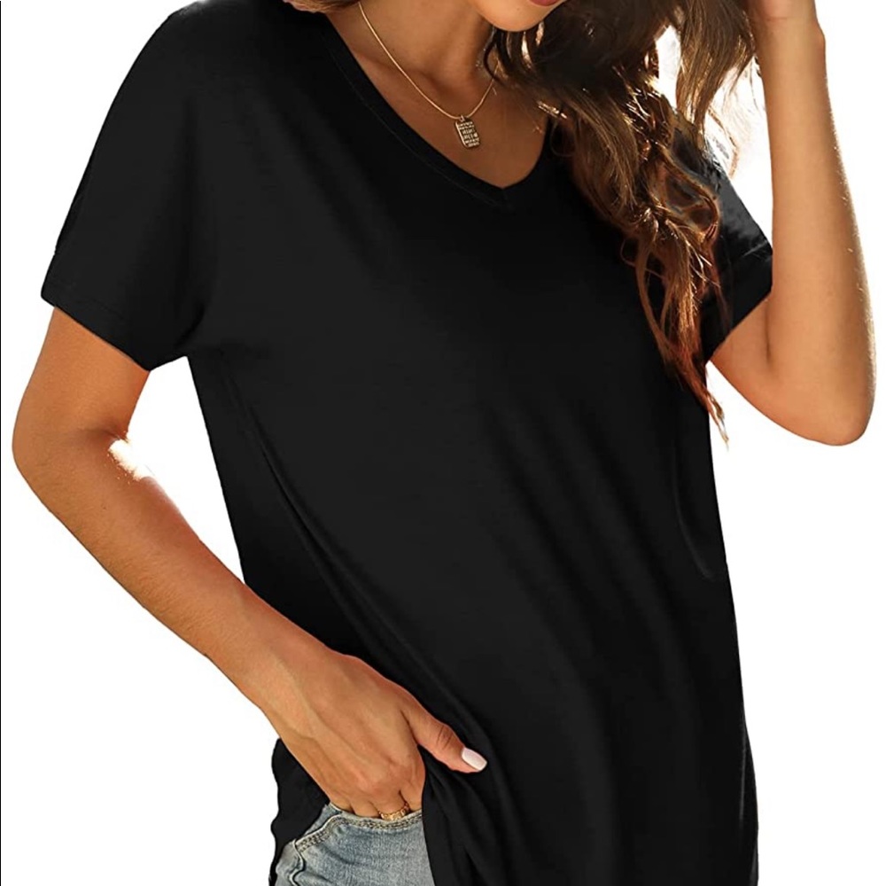 Loose Fit V-Neck Tee